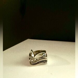 Vintage Sterling Silver Mexico Hallmark signet style Ring